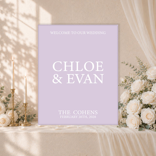 Wedding Welcome Sign | Luna V1