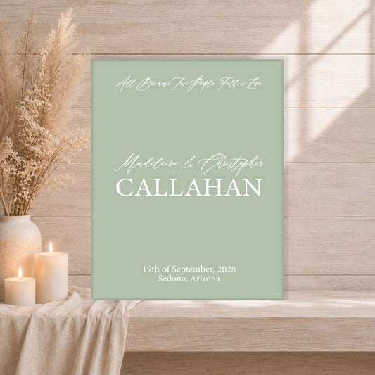 Wedding Welcome Sign | Grace V5
