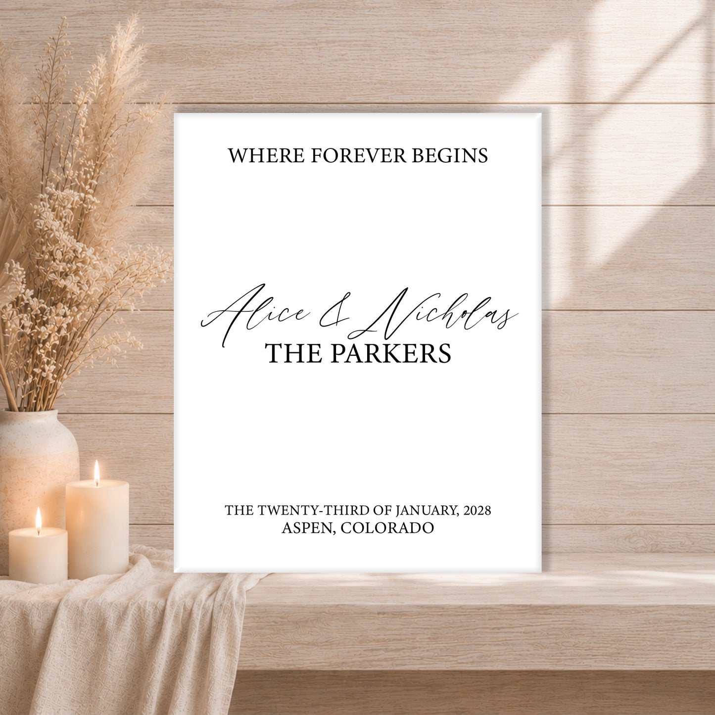 Wedding Welcome Sign | Grace V3
