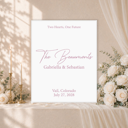Wedding Welcome Sign | Luna V3