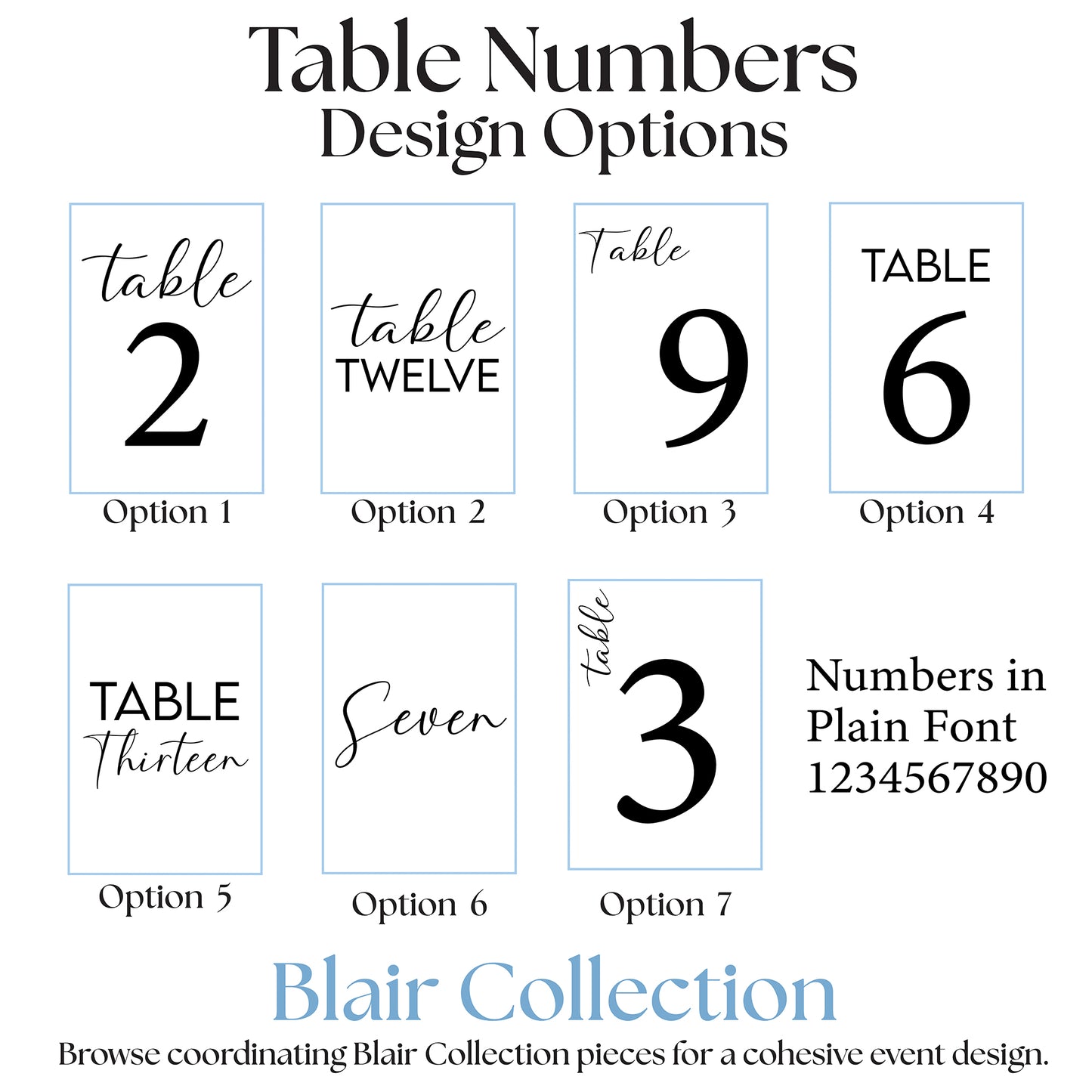 Table Numbers | Blair Collection