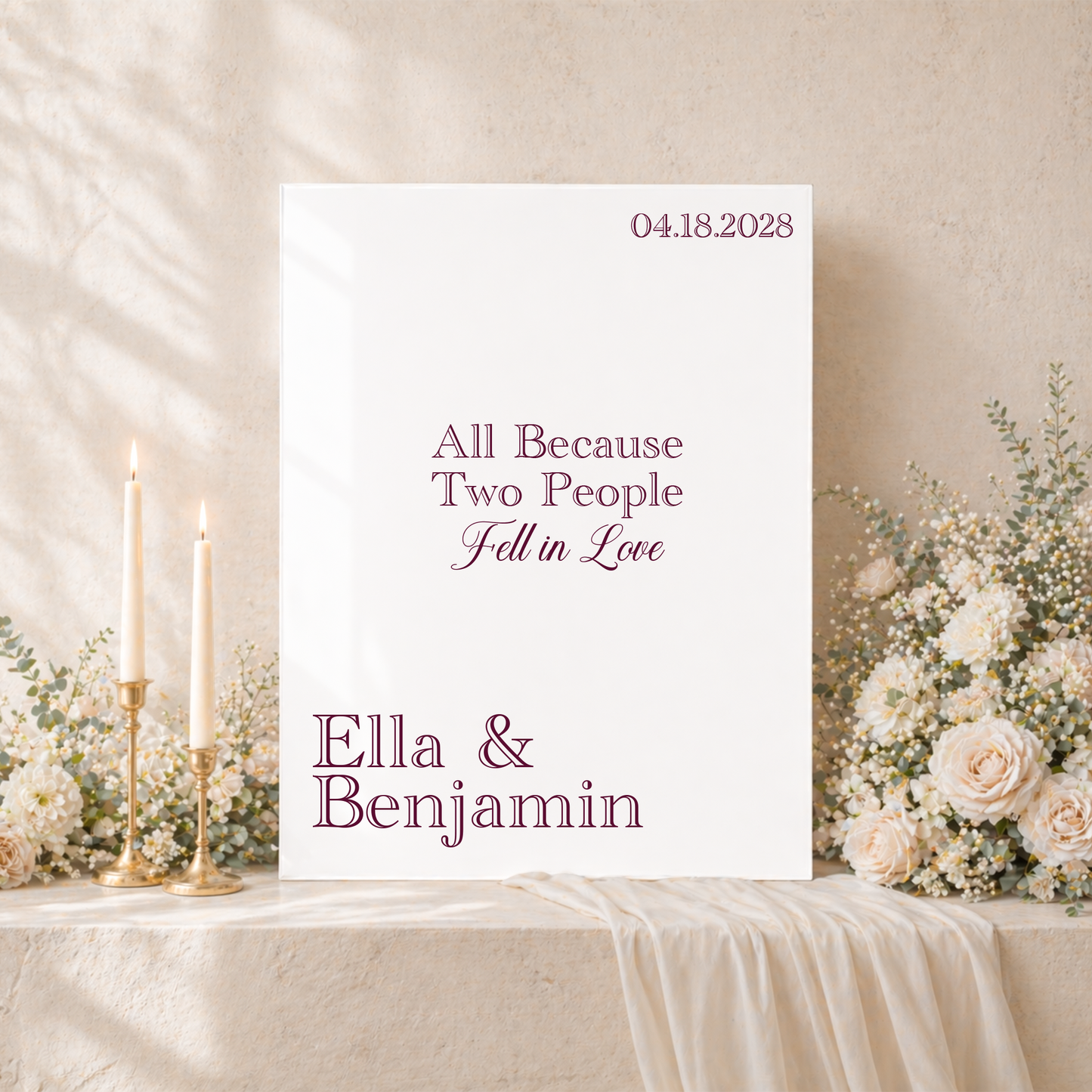 Wedding Welcome Sign | Caroline V4