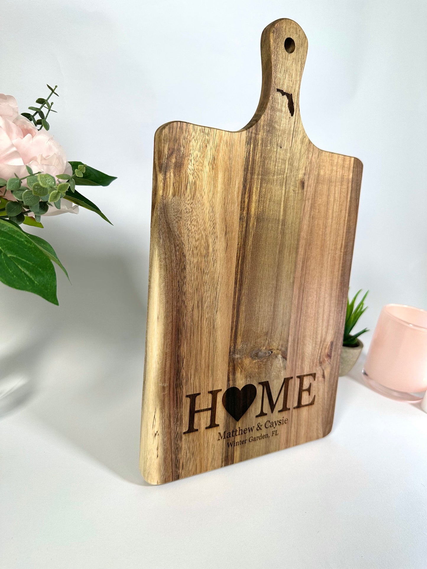 Home Family Charcuterie Board, Custom Cutting Board, Custom Housewarming Gift, Real Estate Agent Gift, New Homeowner Kitchen Cutting Board
