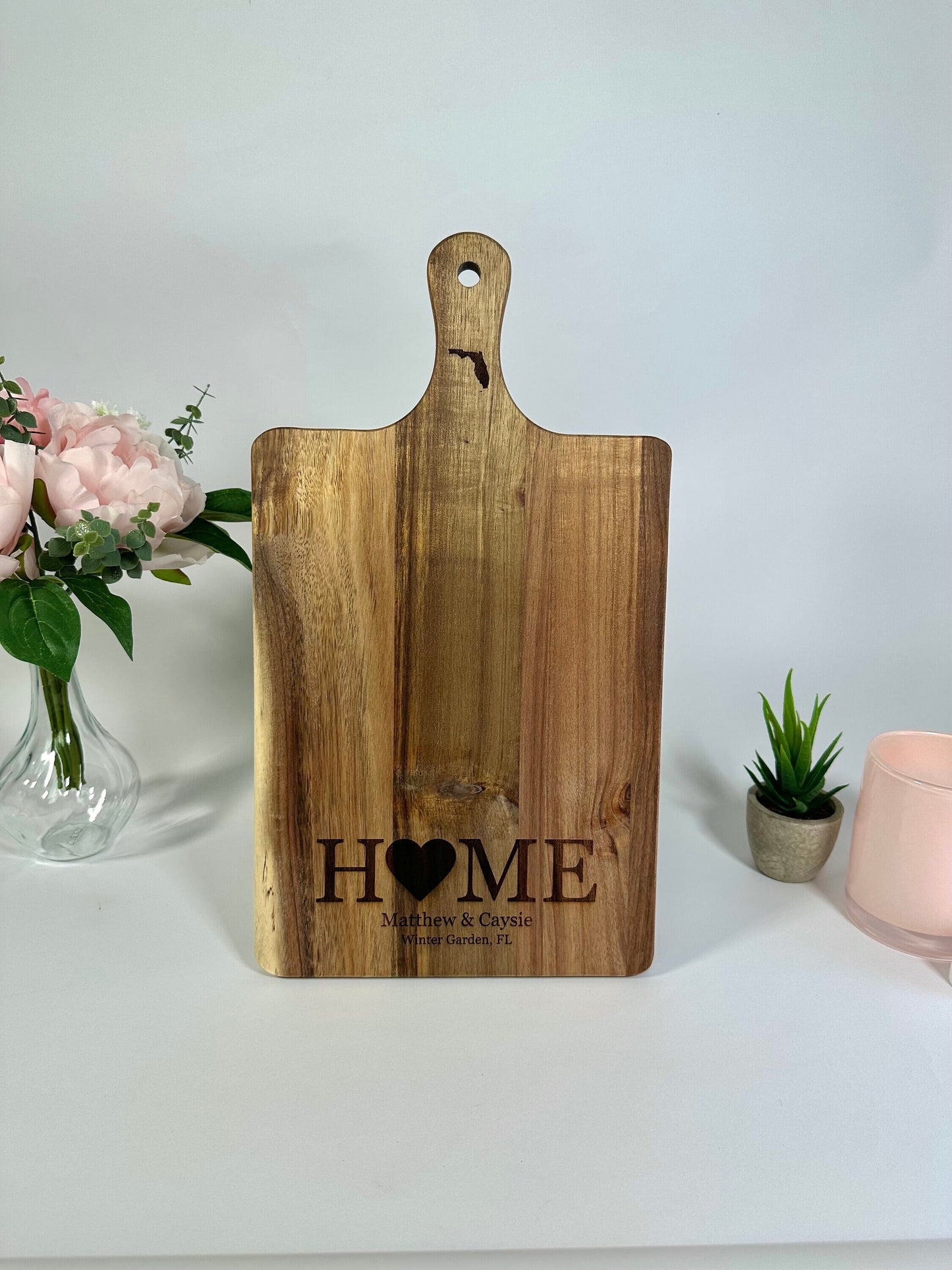 Home Family Charcuterie Board, Custom Cutting Board, Custom Housewarming Gift, Real Estate Agent Gift, New Homeowner Kitchen Cutting Board