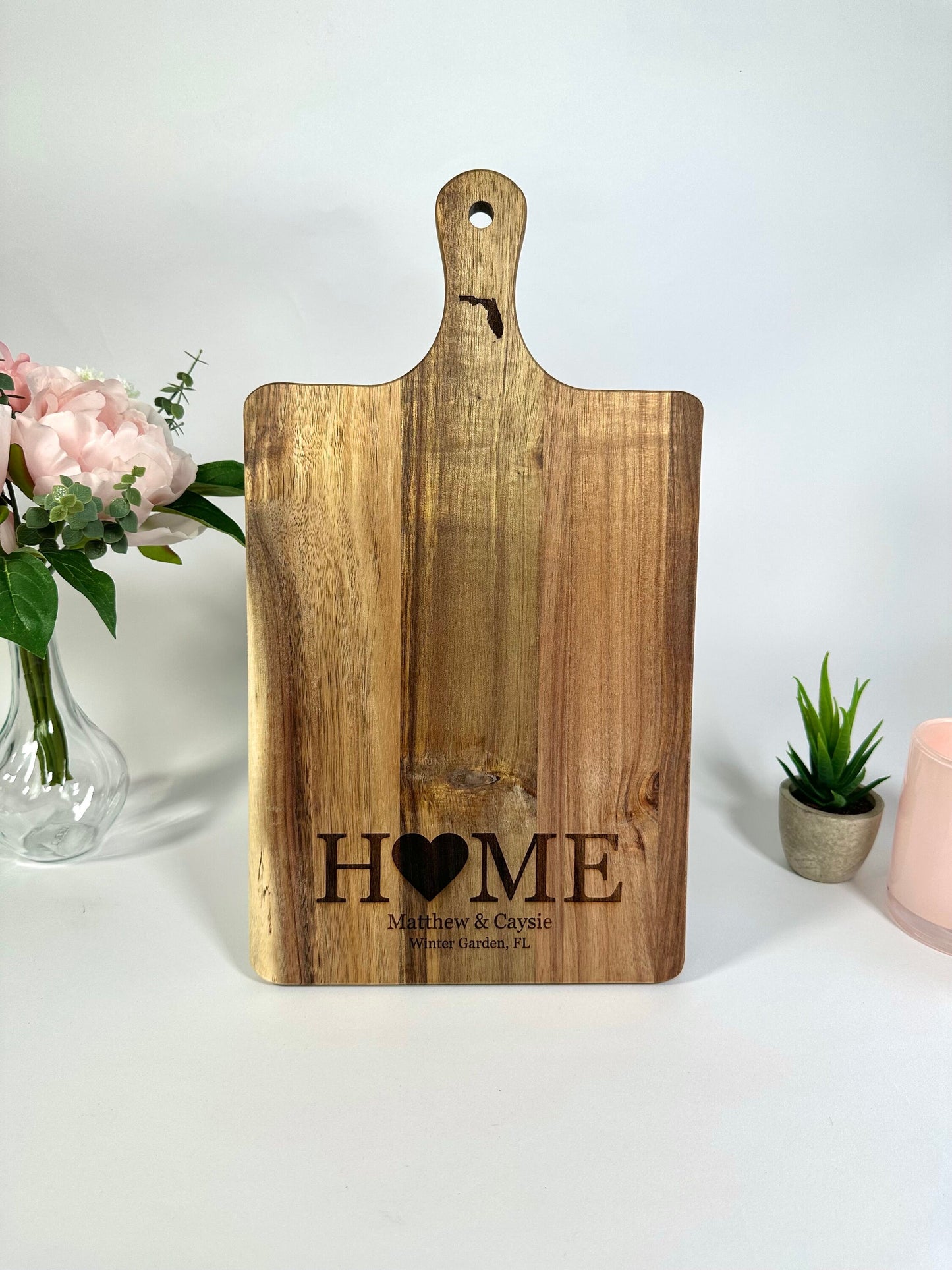 Home Family Charcuterie Board, Custom Cutting Board, Custom Housewarming Gift, Real Estate Agent Gift, New Homeowner Kitchen Cutting Board