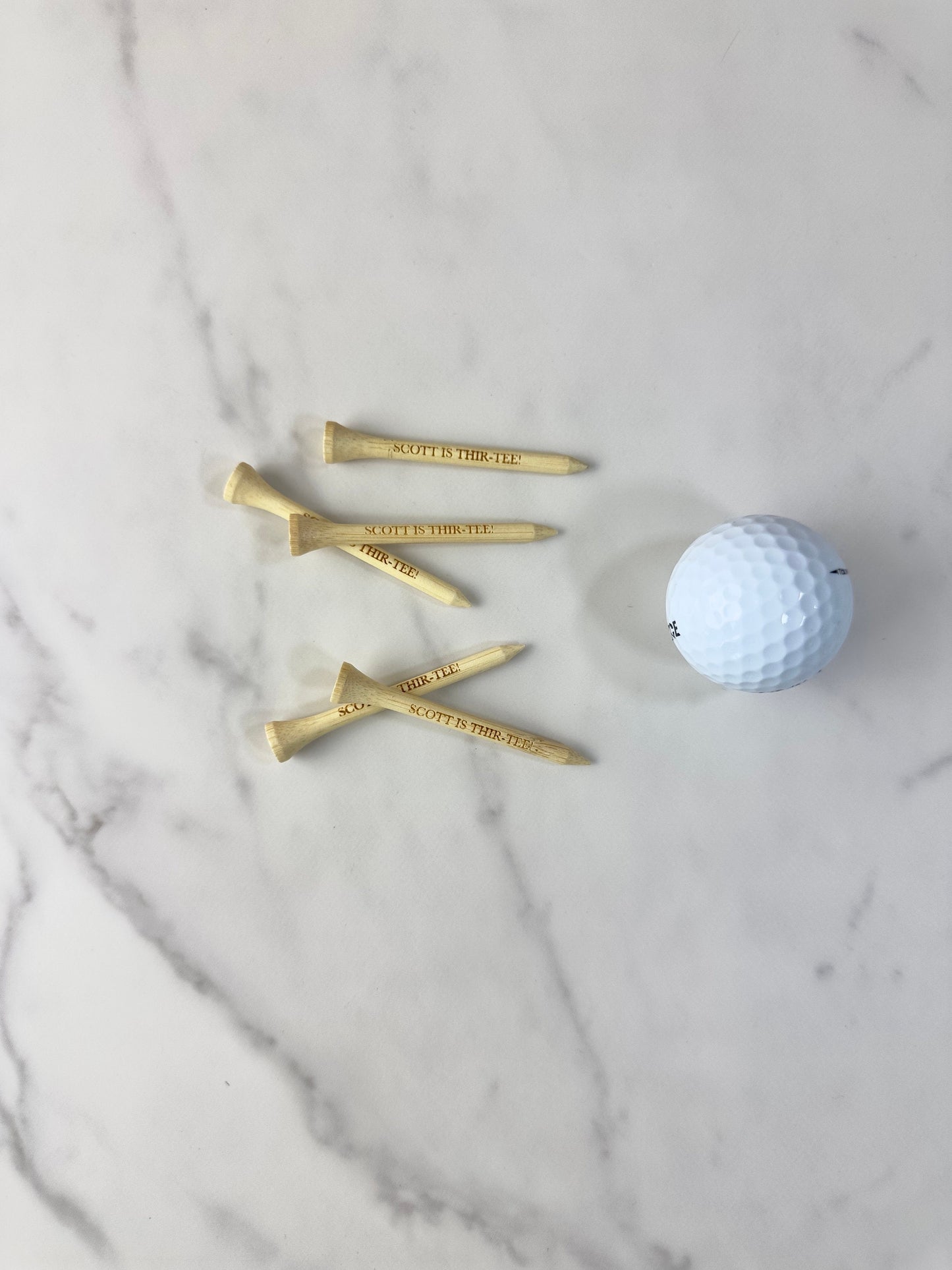 Personalized Birthday Golf Tee Gift, Golf Husband Birthday Gift, Bamboo Custom Laser Engraved Golf Tees 2.75 inches, Custom Golf Tees