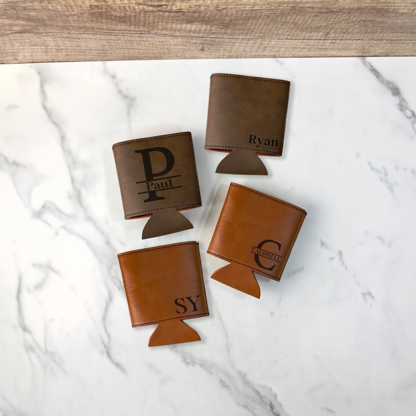 Personalized Can Cooler Holder, Custom Groomsmen Gifts