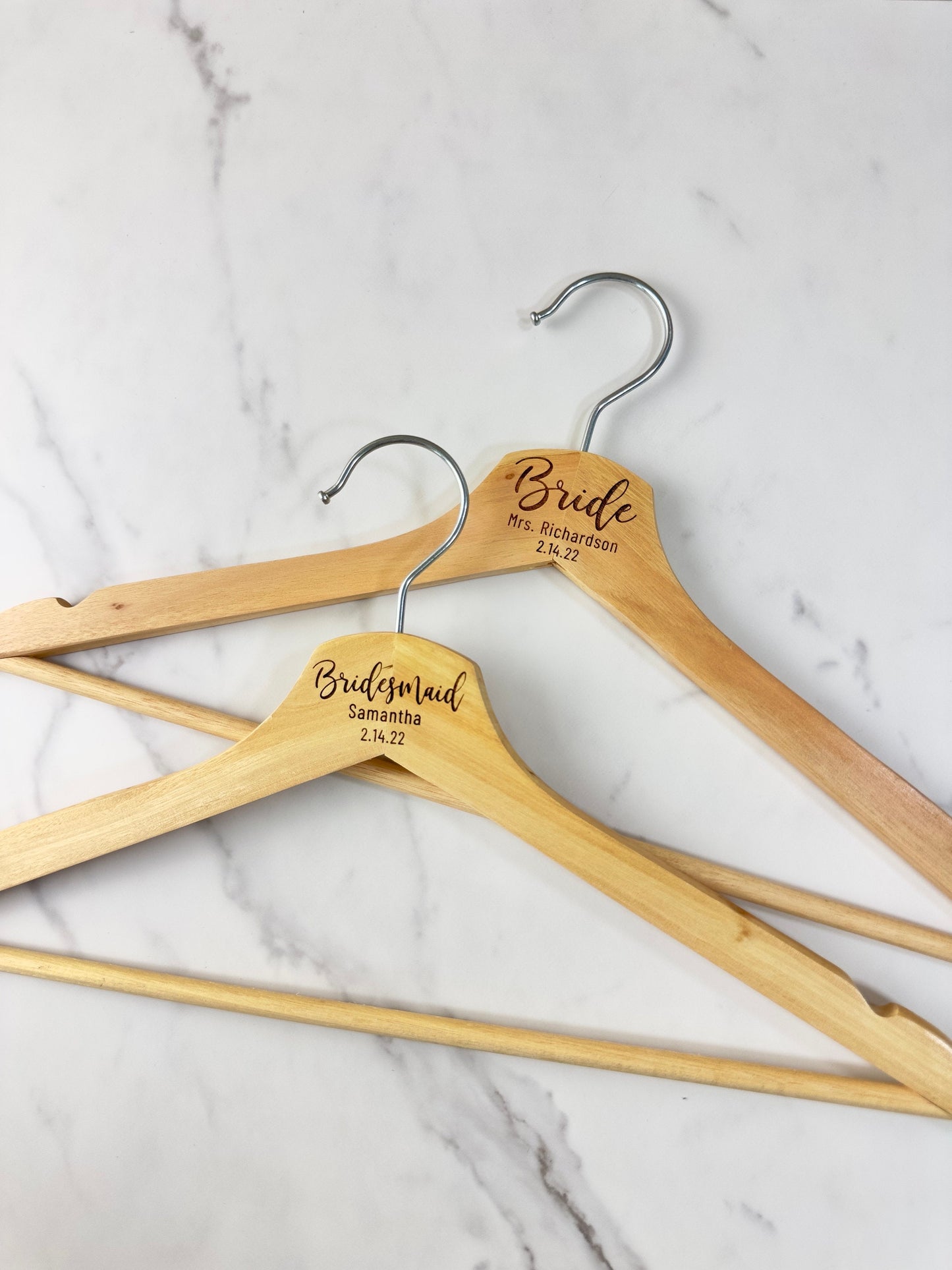 Personalized Wedding Hanger – Custom Wooden Hanger for Bride & Bridal Party