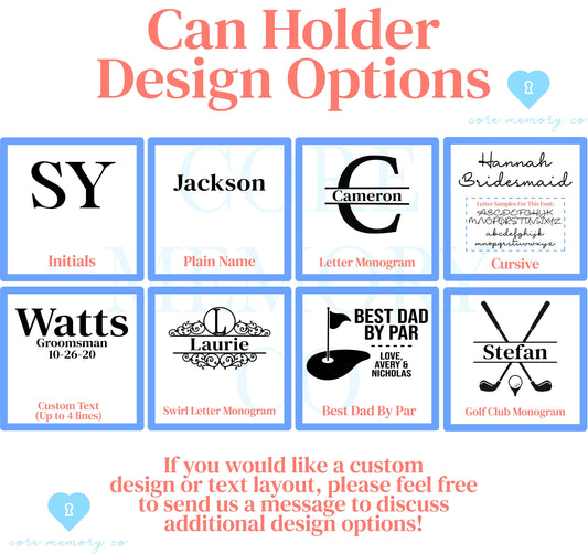 Father of the Bride Custom Can Holder - Leatherette