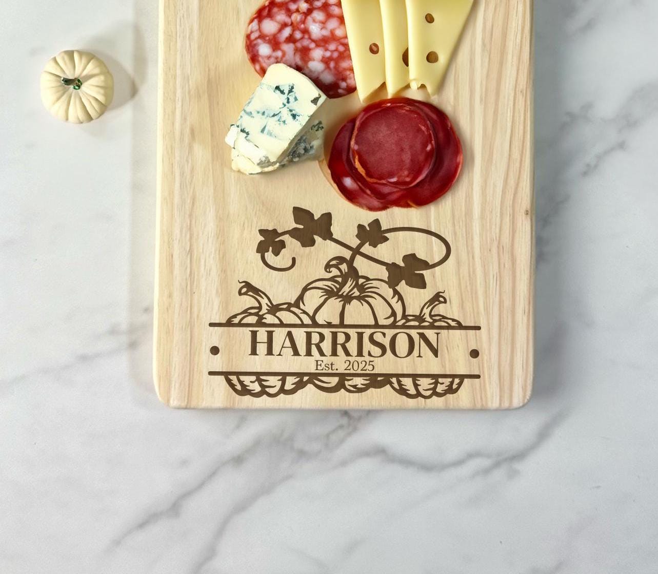 Custom Pumpkin Charcuterie Board Gift