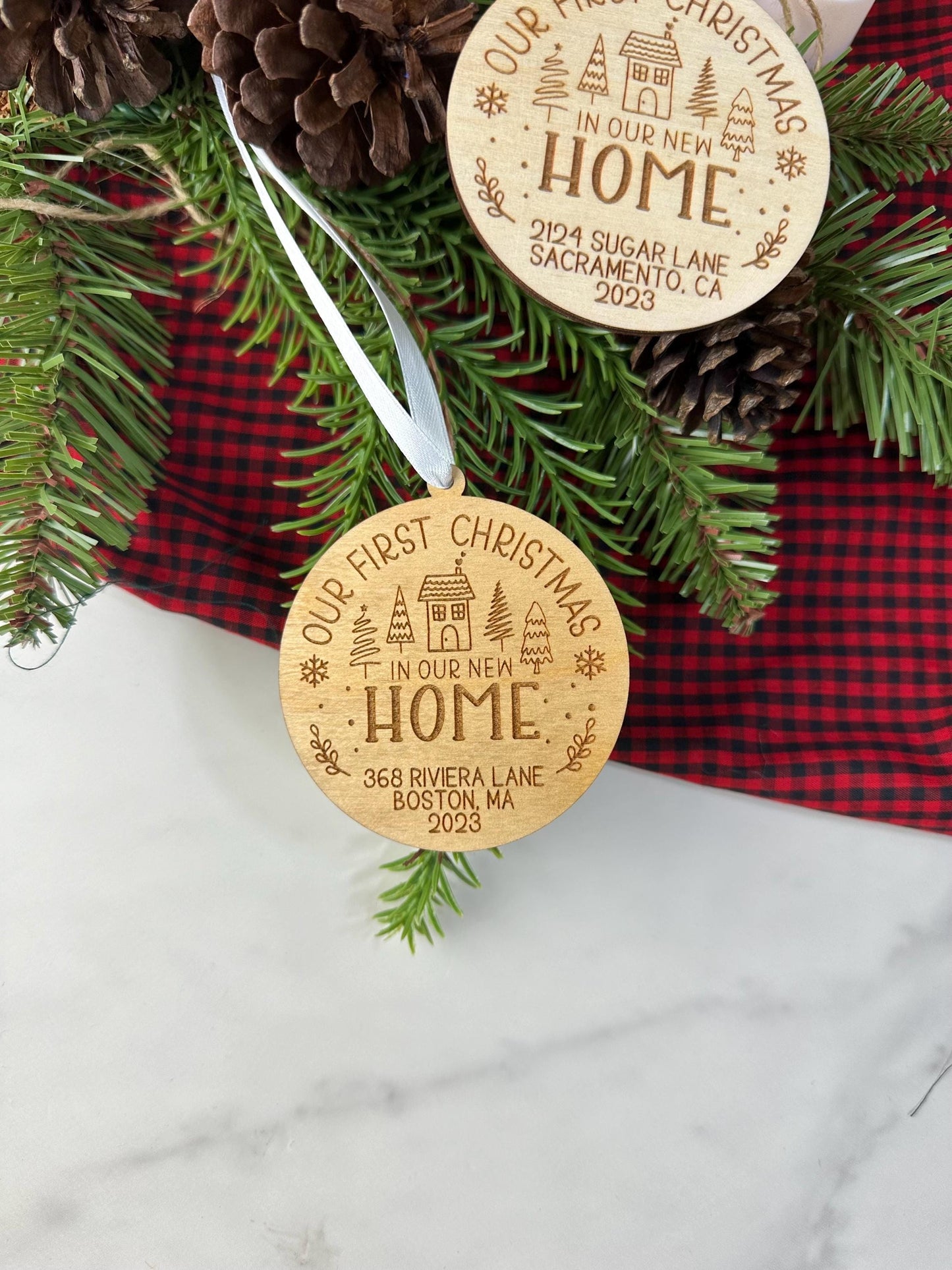 First Christmas in New Home Ornament, Custom Housewarming Christmas Ornament, Real Estate Agent Christmas Gift, Custom Christmas Ornament