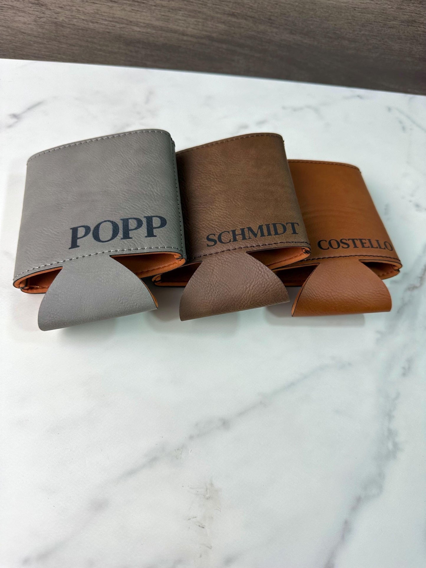 Custom Beer Can Holder Cooler - Leatherette