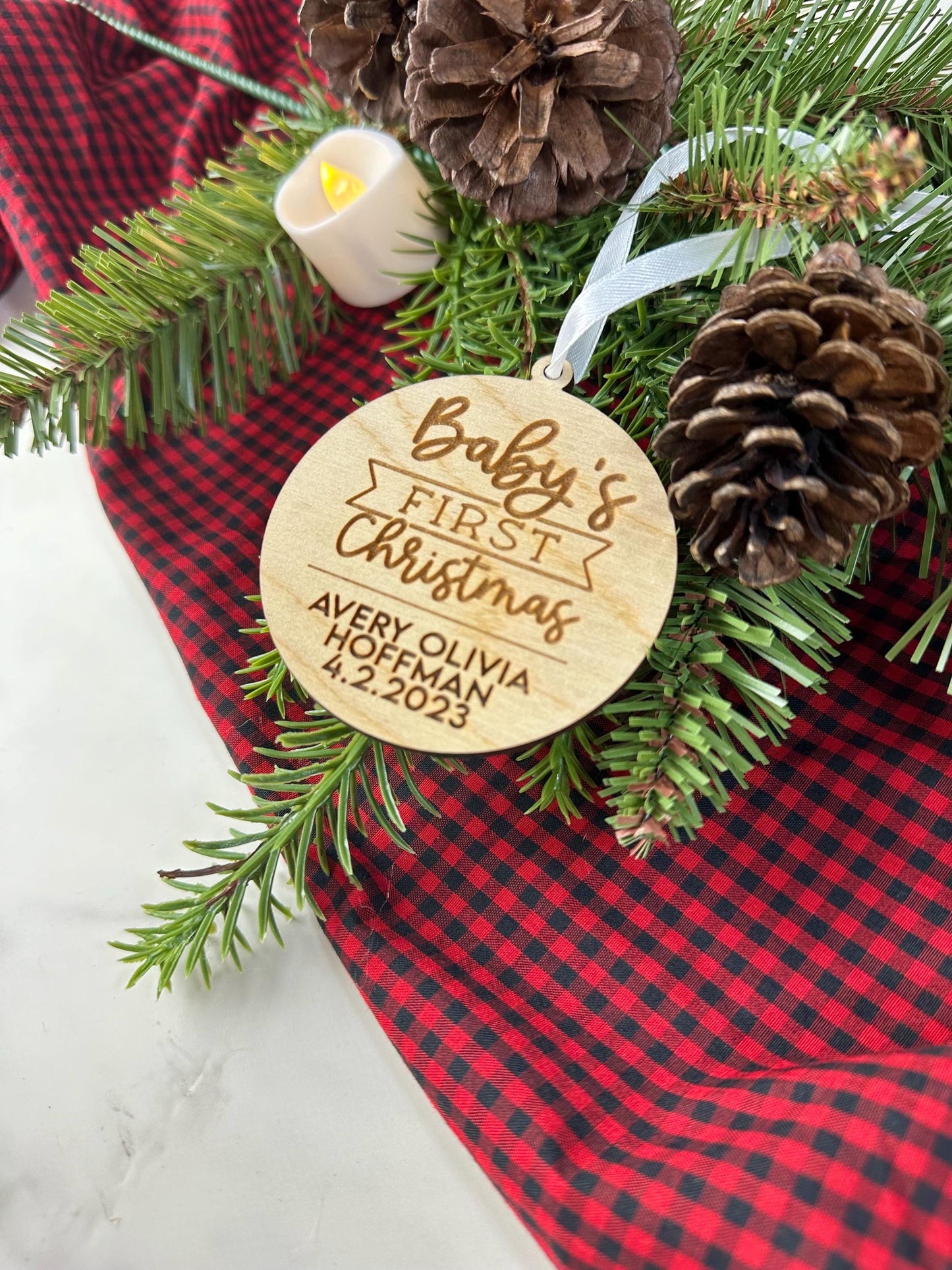 Personalized Newborn Christmas Ornament