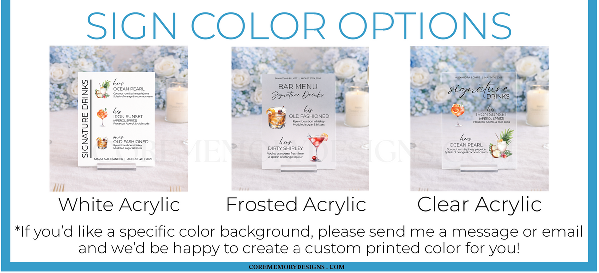 Reserved Seat Sign | Caroline Collection
