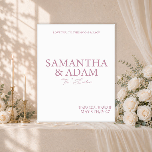 Wedding Welcome Sign | Luna V4