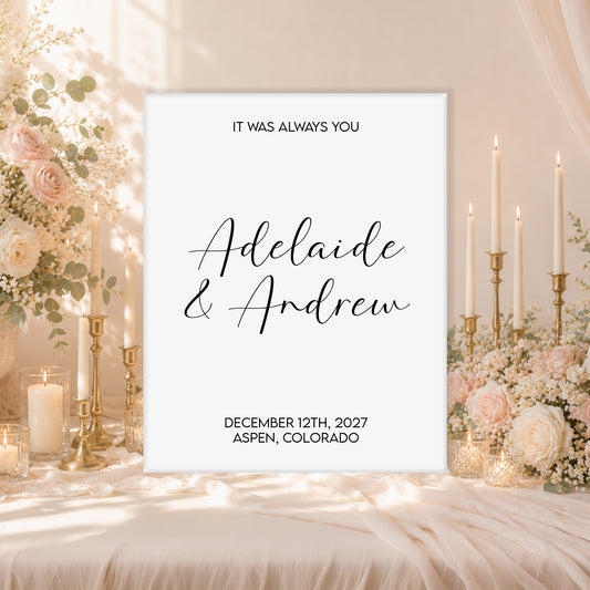 Wedding Welcome Sign | Blair V1