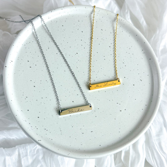 Personalized Bride Necklace