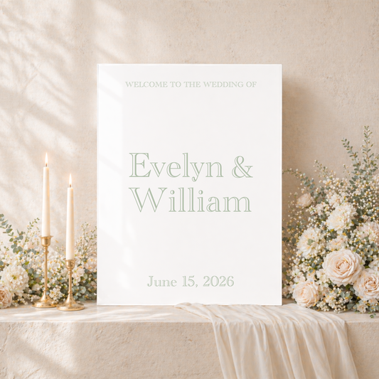 Wedding Welcome Sign | Caroline V2