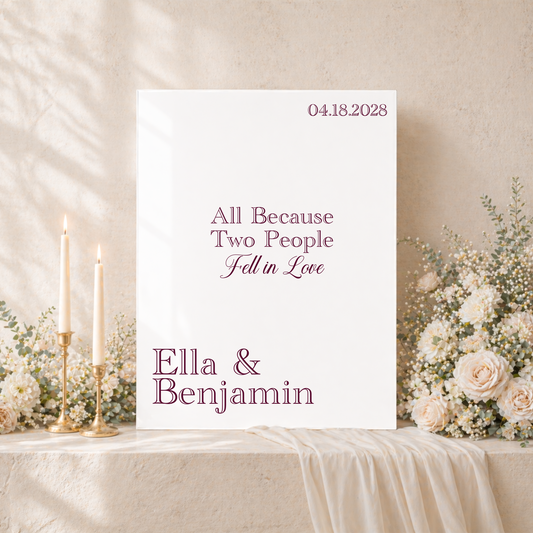 Wedding Welcome Sign | Caroline V4