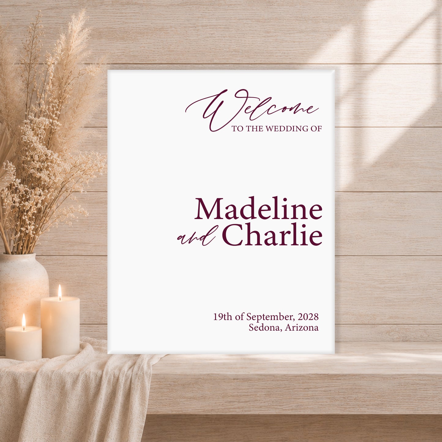 Wedding Welcome Sign | Grace V7