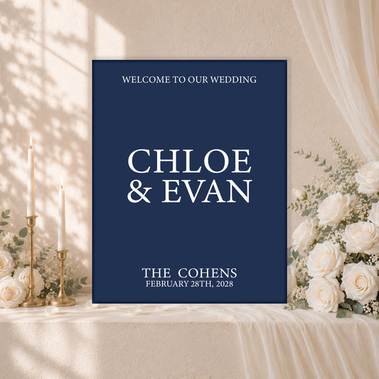 Wedding Welcome Sign | Luna V1