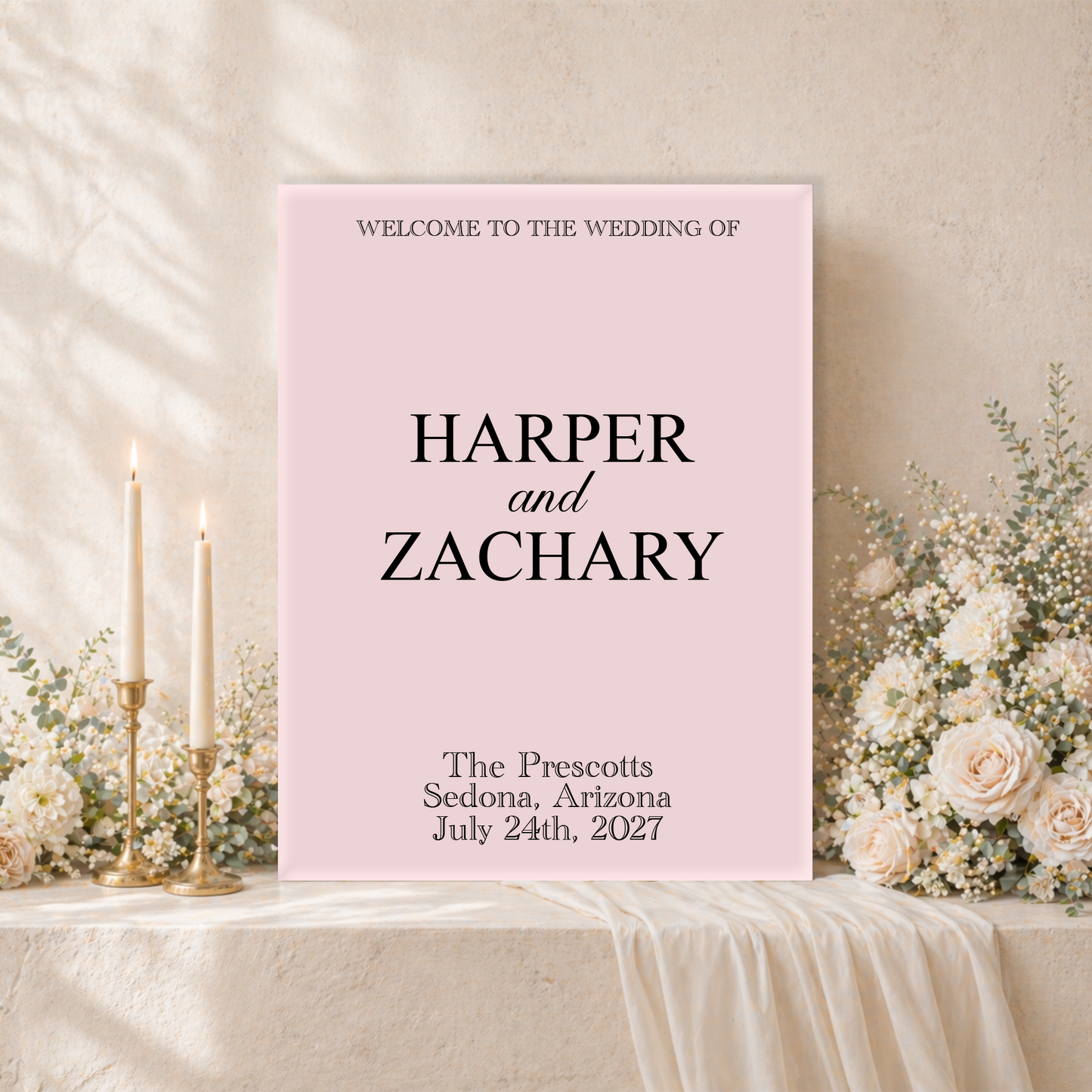 Wedding Welcome Sign | Caroline V5