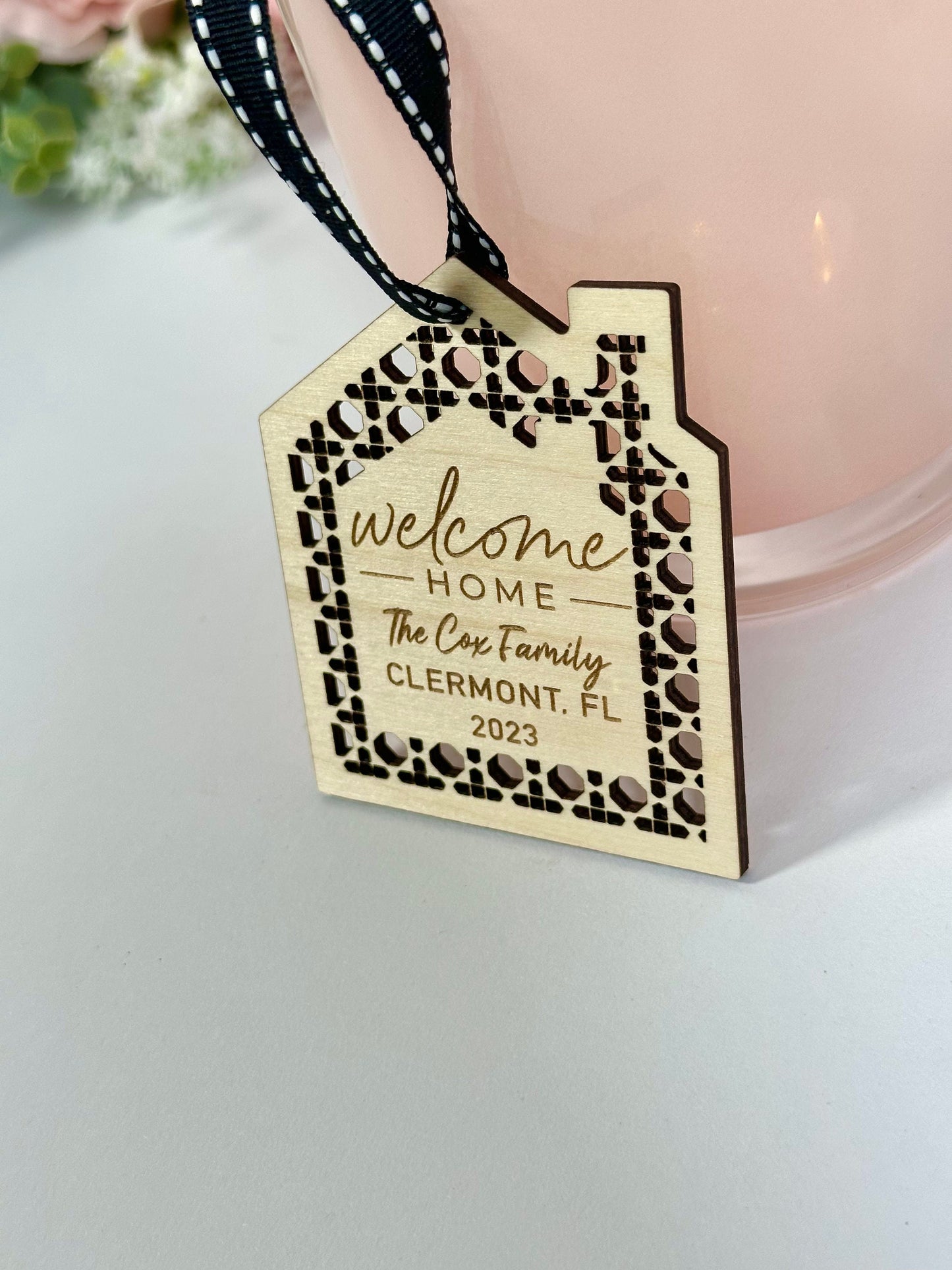 Welcome Home Ornament Gift Tag, Realtor Gift Tag, Real Estate Agent Closing Gift