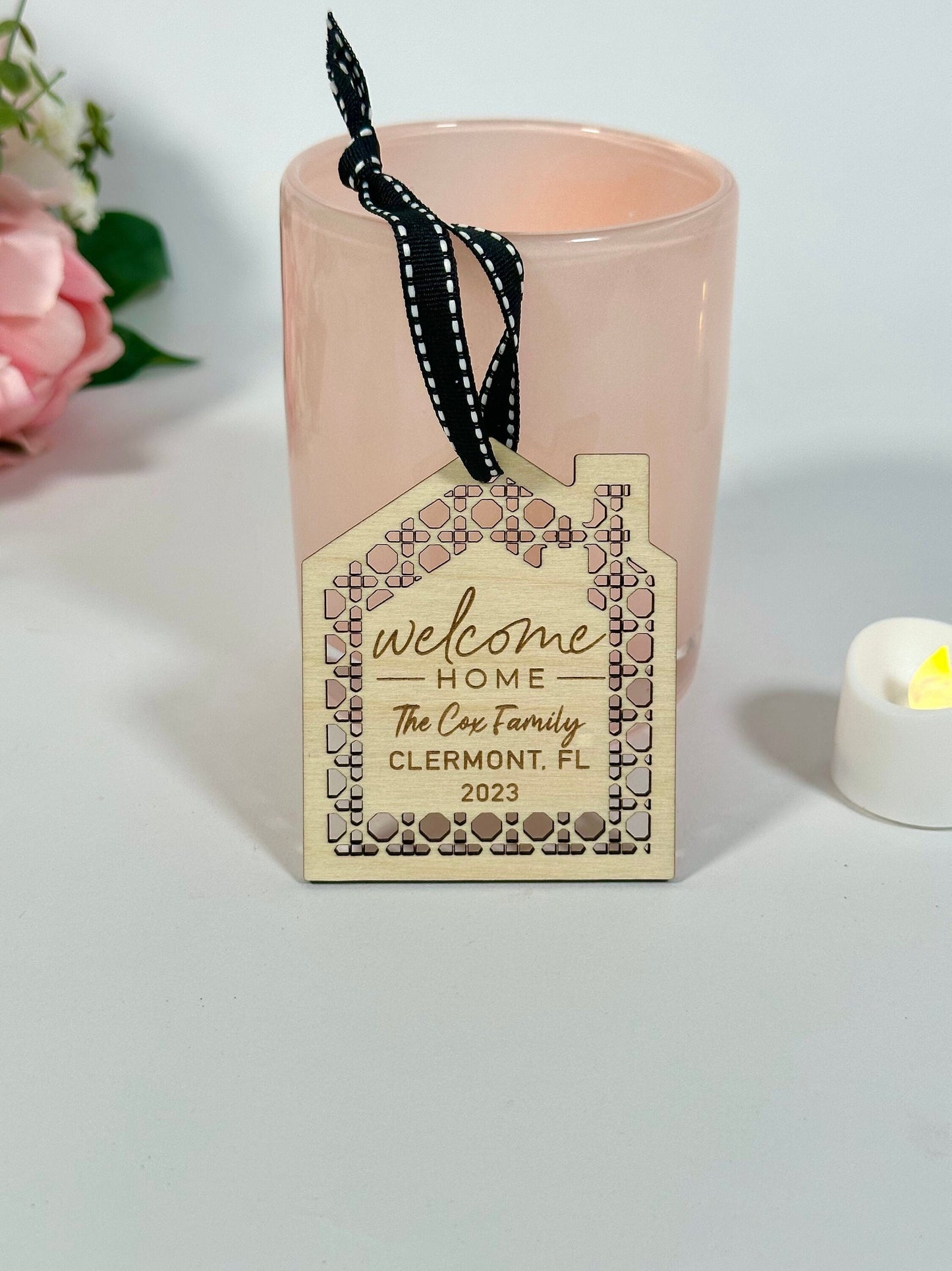 Welcome Home Ornament Gift Tag, Realtor Gift Tag, Real Estate Agent Closing Gift