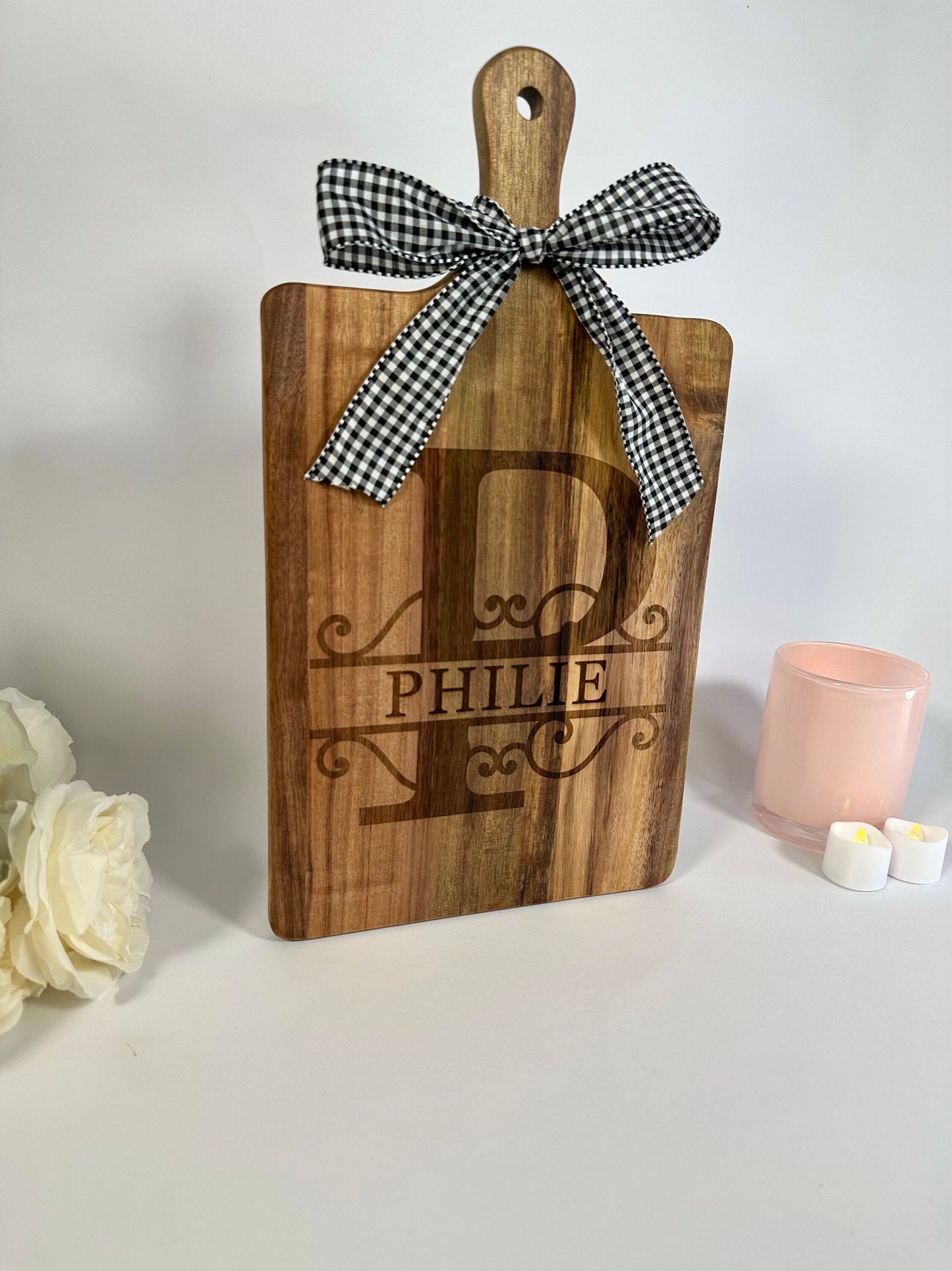 Personalized Monogram Cutting Board, Custom Charcuterie Board, Custom Housewarming Gift, Real Estate Agent Gift, Monogram Wedding Gift