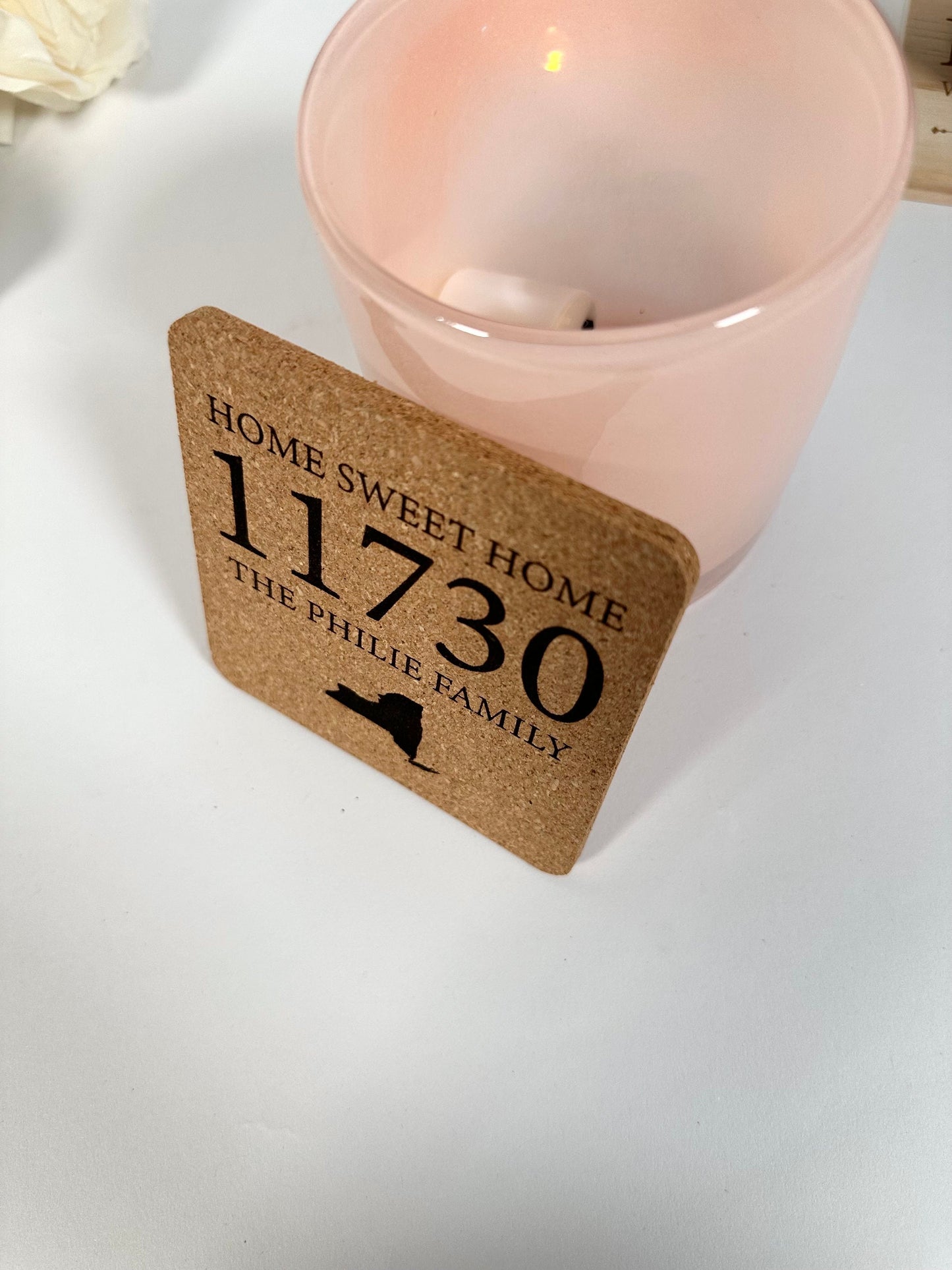 Custom Zip Code Coaster - Cork