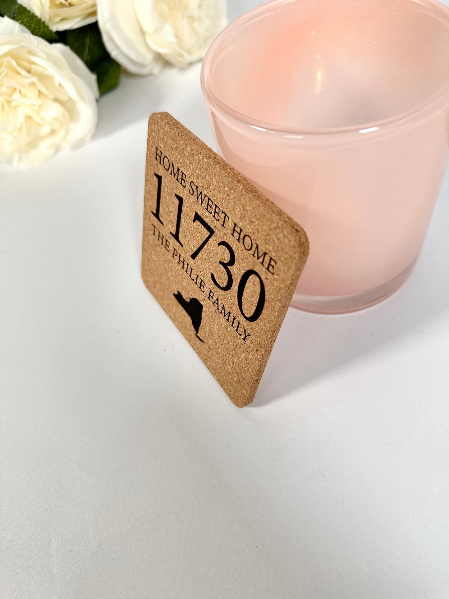 Custom Zip Code Coaster - Cork