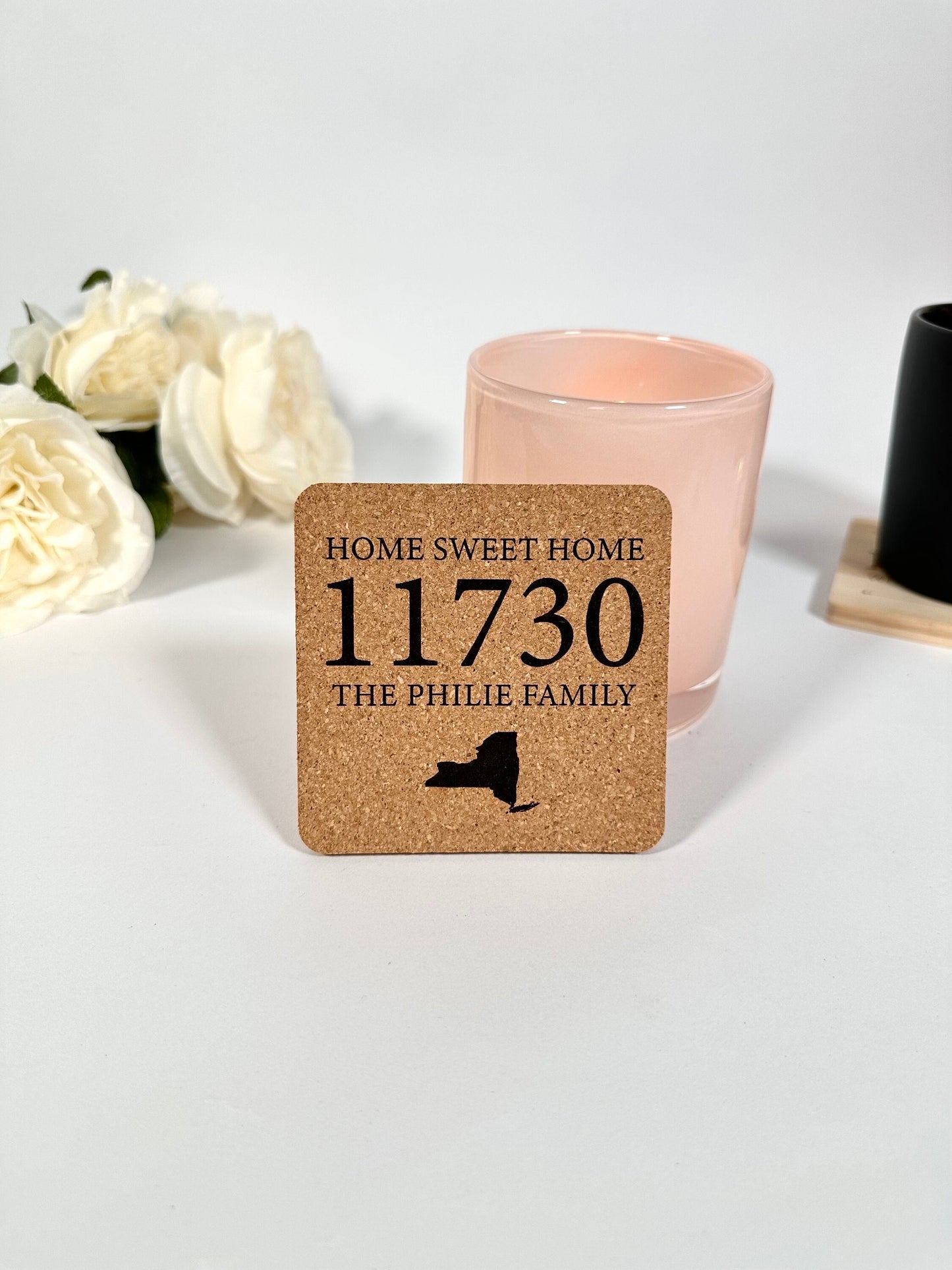 Custom Zip Code Coaster - Cork