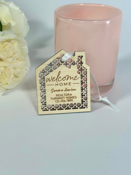 Personalized Welcome Home Realtor Gift Tag Ornament, Realtor Gift Tag, Real Estate Agent Closing Gift Ornament