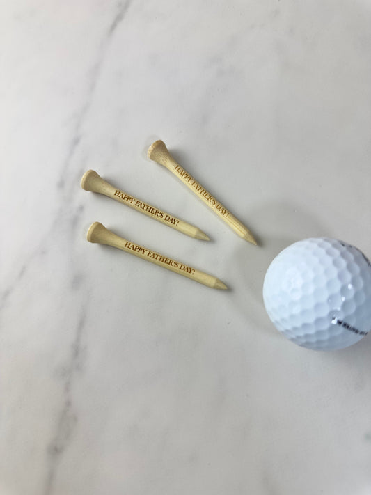 Custom Father's Day Bamboo Golf Tees