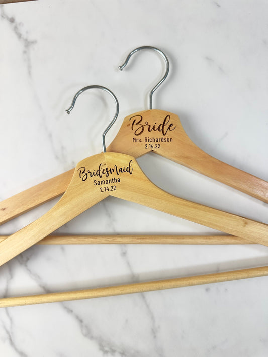 Custom Bridesmaid Hangers - Personalized Wedding Gift