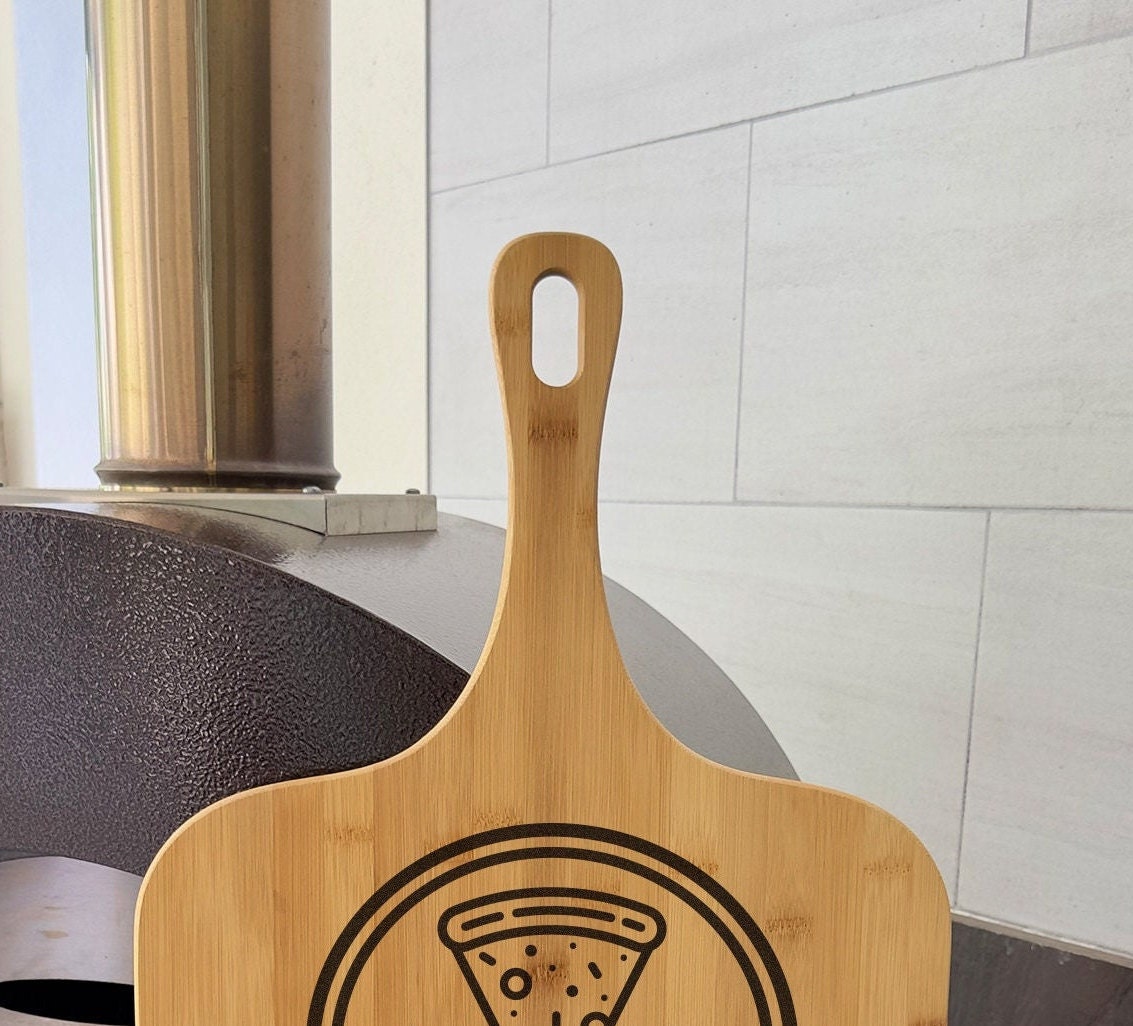 Personalized Pizza Board And Pizza Cutter, Custom Pizza Paddle, Engraved Pizza Paddle, Family Personalized Pizza Peel, Father's Day Gift