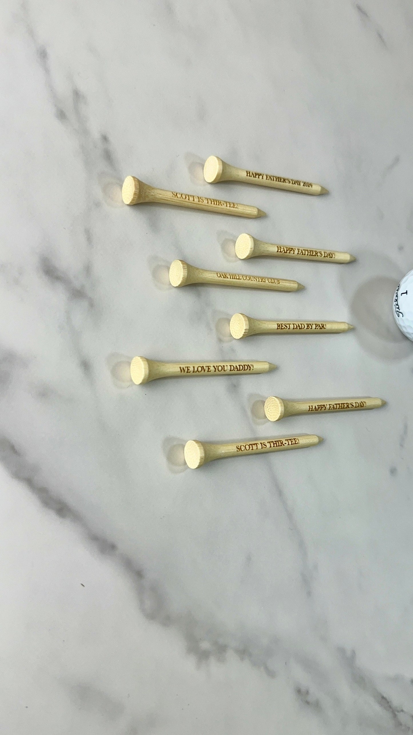 Custom Bamboo Golf Tees