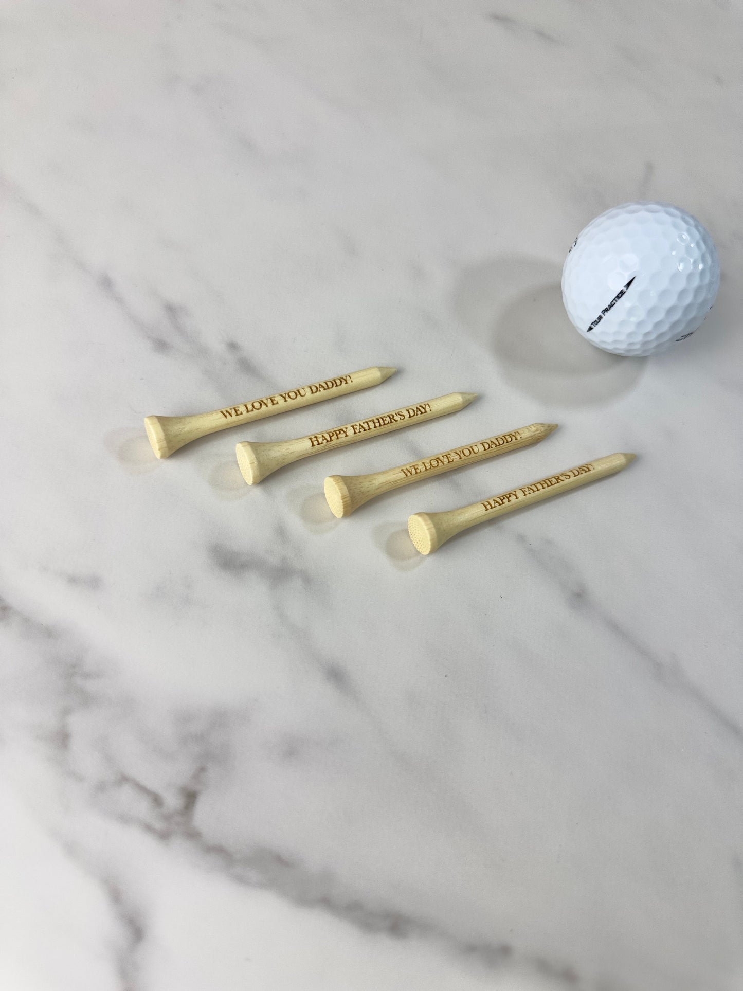 Custom Father's Day Bamboo Golf Tees