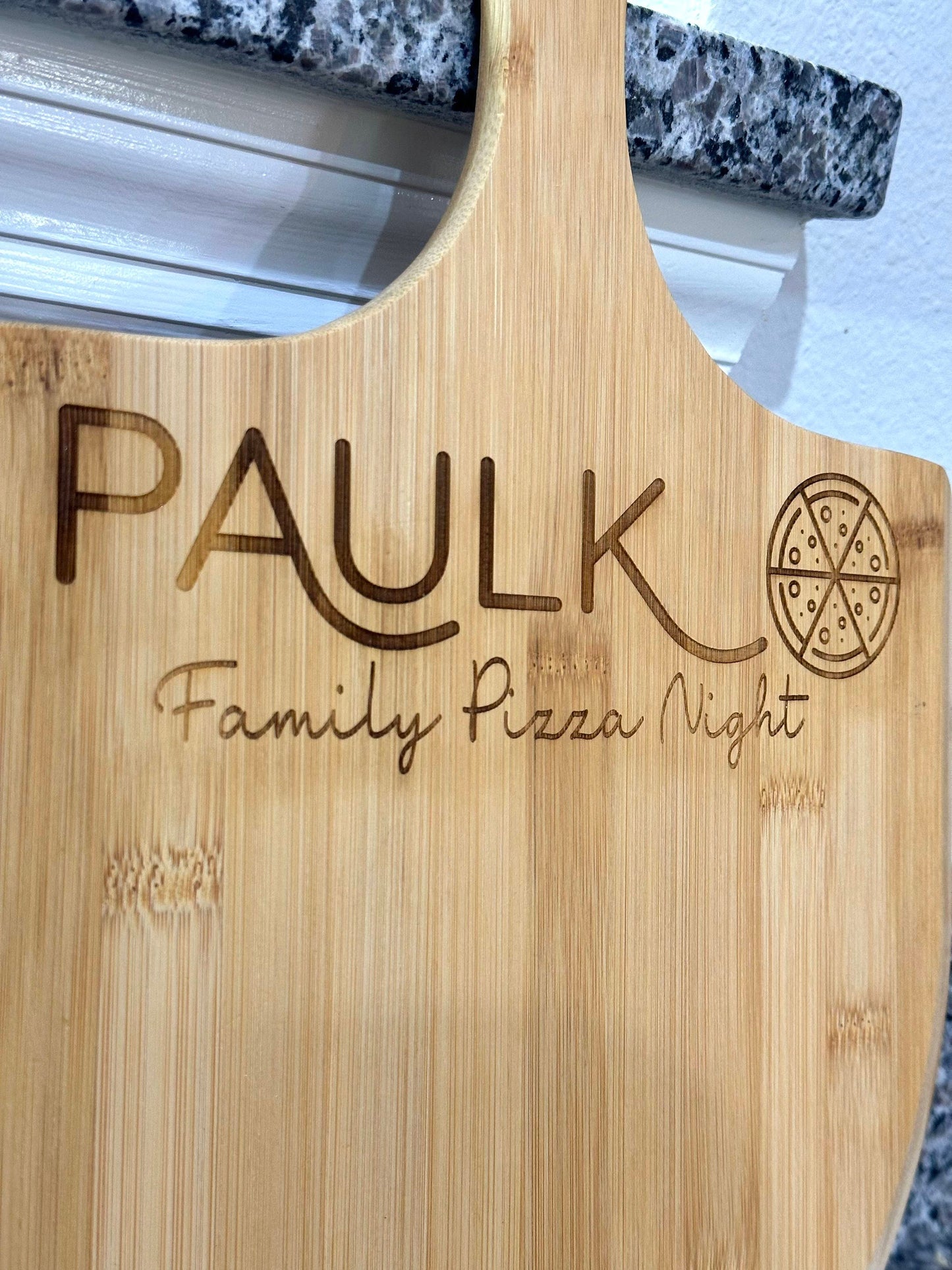 Personalized Pizza Peel and Pizza Cutter, Custom Pizza Stone, Engraved Pizza Server, Dad Personalized Pizza Board, Father's Day Gift Pizza