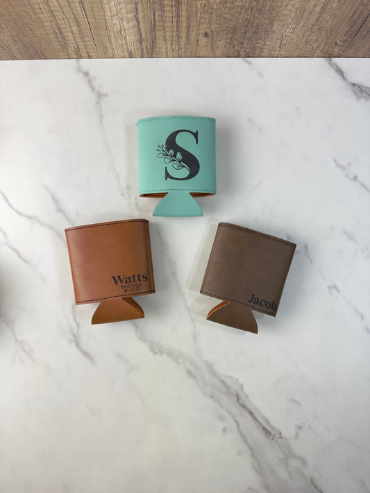 Personalized Can Cooler Holder - Groomsman / Bridesmaid Wedding Gift