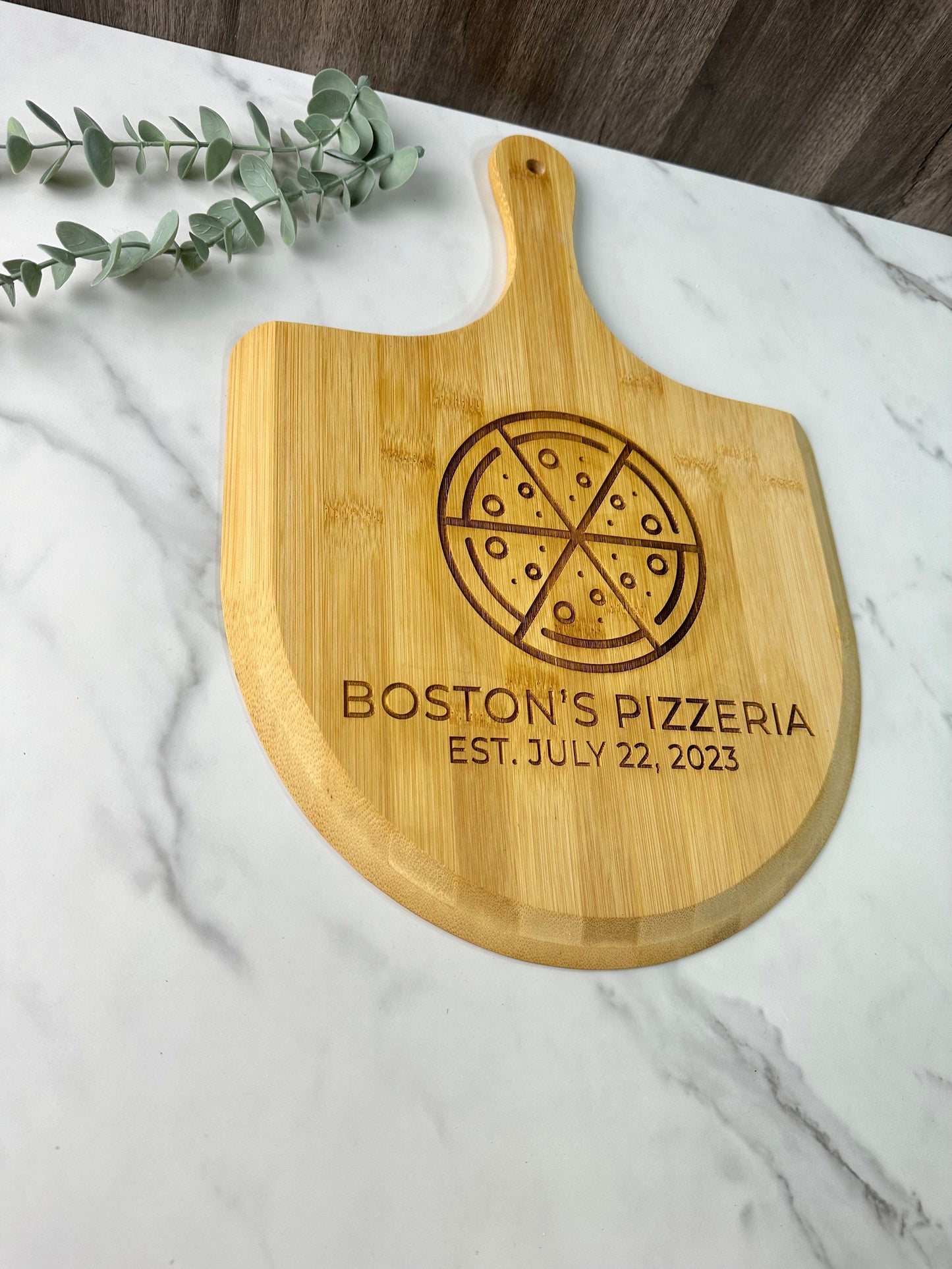 Personalized Pizza Peel Pizza Cutter, Pizza Stone Housewarming Gift, Custom Pizza Paddle, Engraved Pizza Server, Personalized Pizza Board