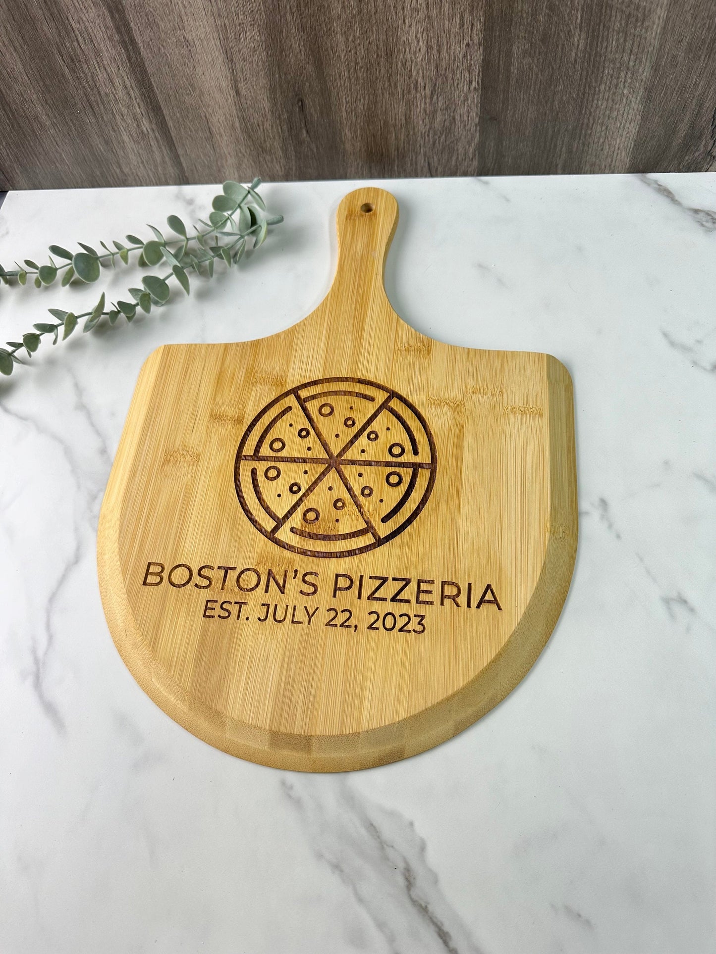 Personalized Pizza Peel Pizza Cutter, Pizza Stone Housewarming Gift, Custom Pizza Paddle, Engraved Pizza Server, Personalized Pizza Board