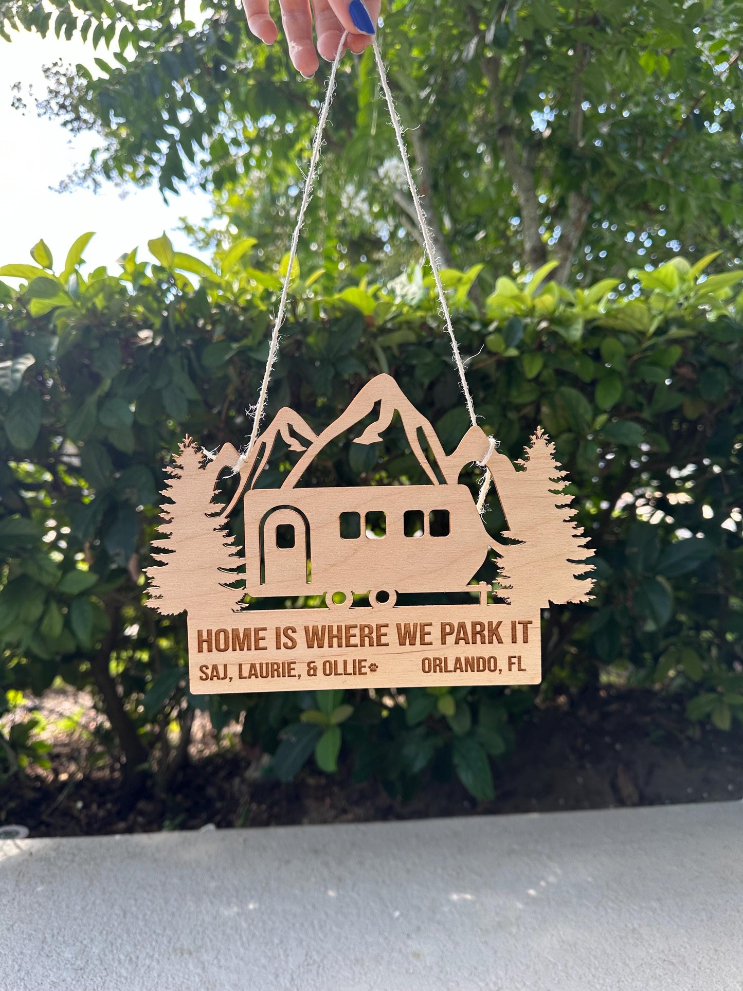 Customized Camping Name Sign