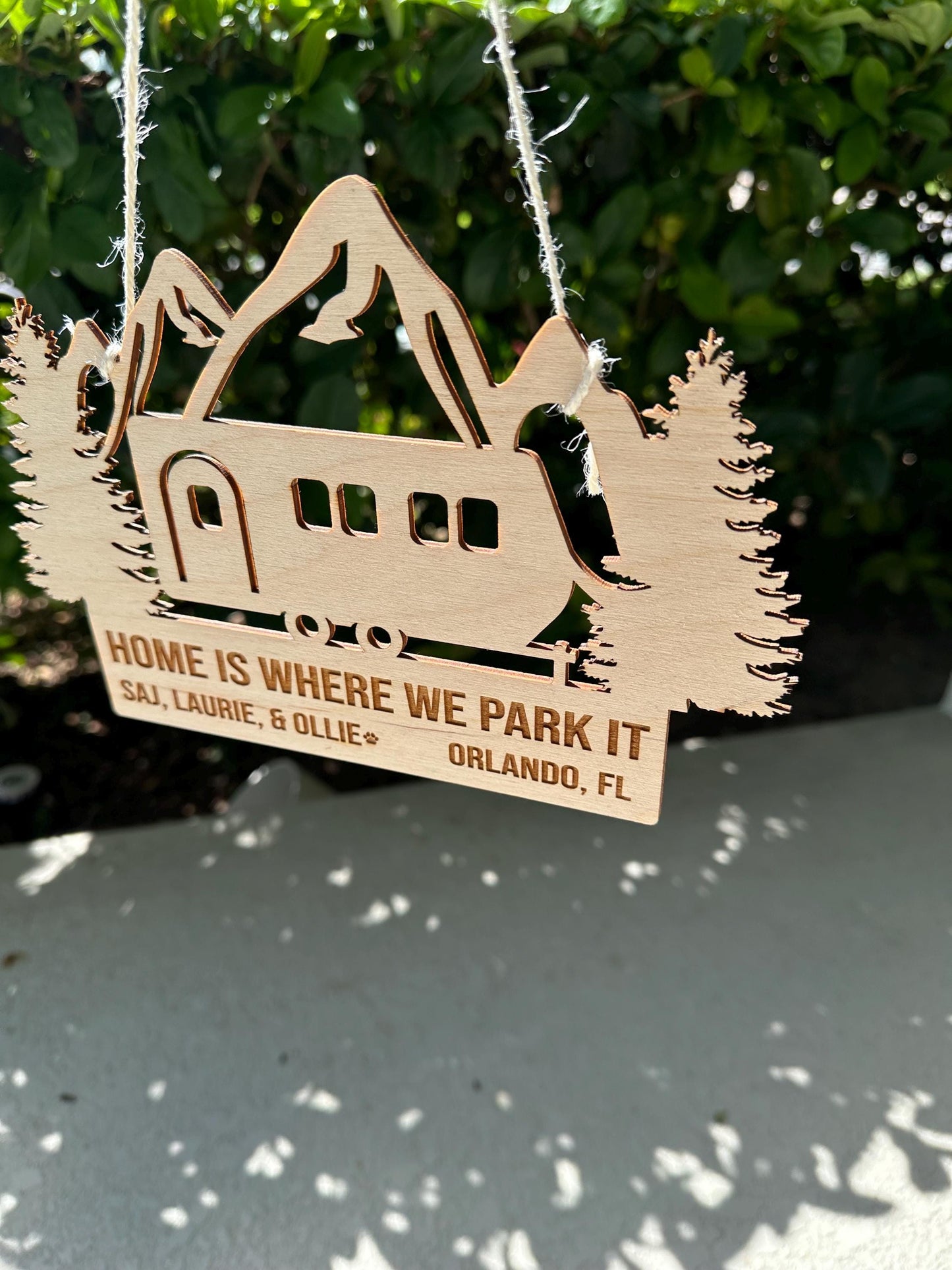 Customized Camping Name Sign