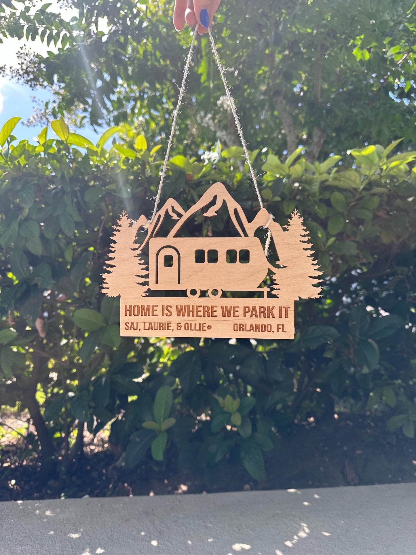 Customized Camping Name Sign