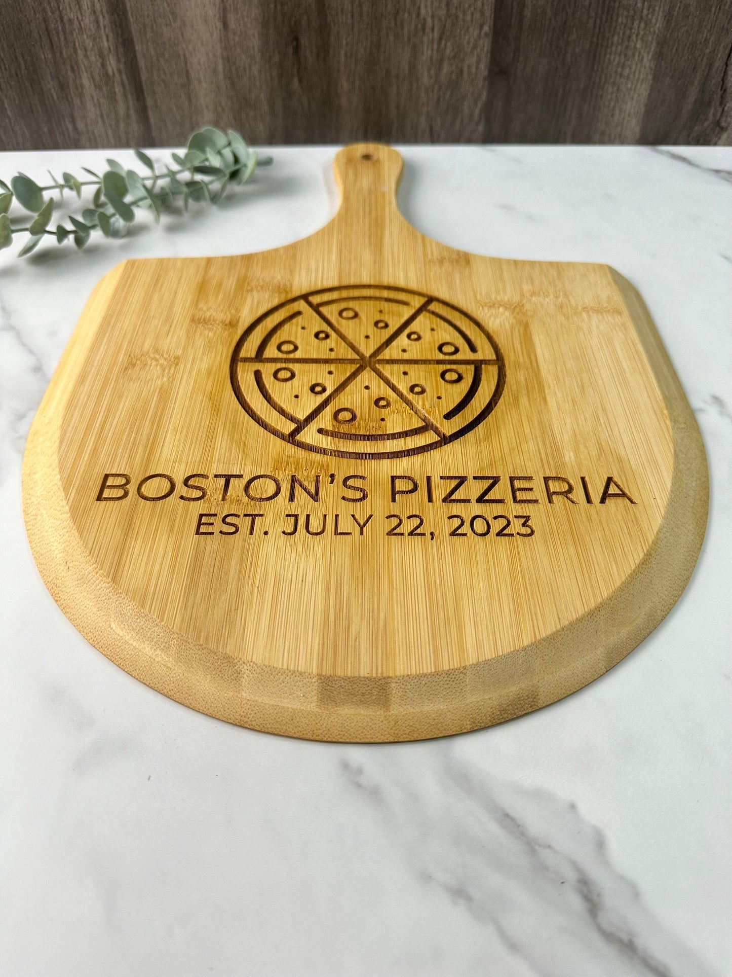 Personalized Pizza Peel Pizza Cutter, Pizza Stone Housewarming Gift, Custom Pizza Paddle, Engraved Pizza Server, Personalized Pizza Board