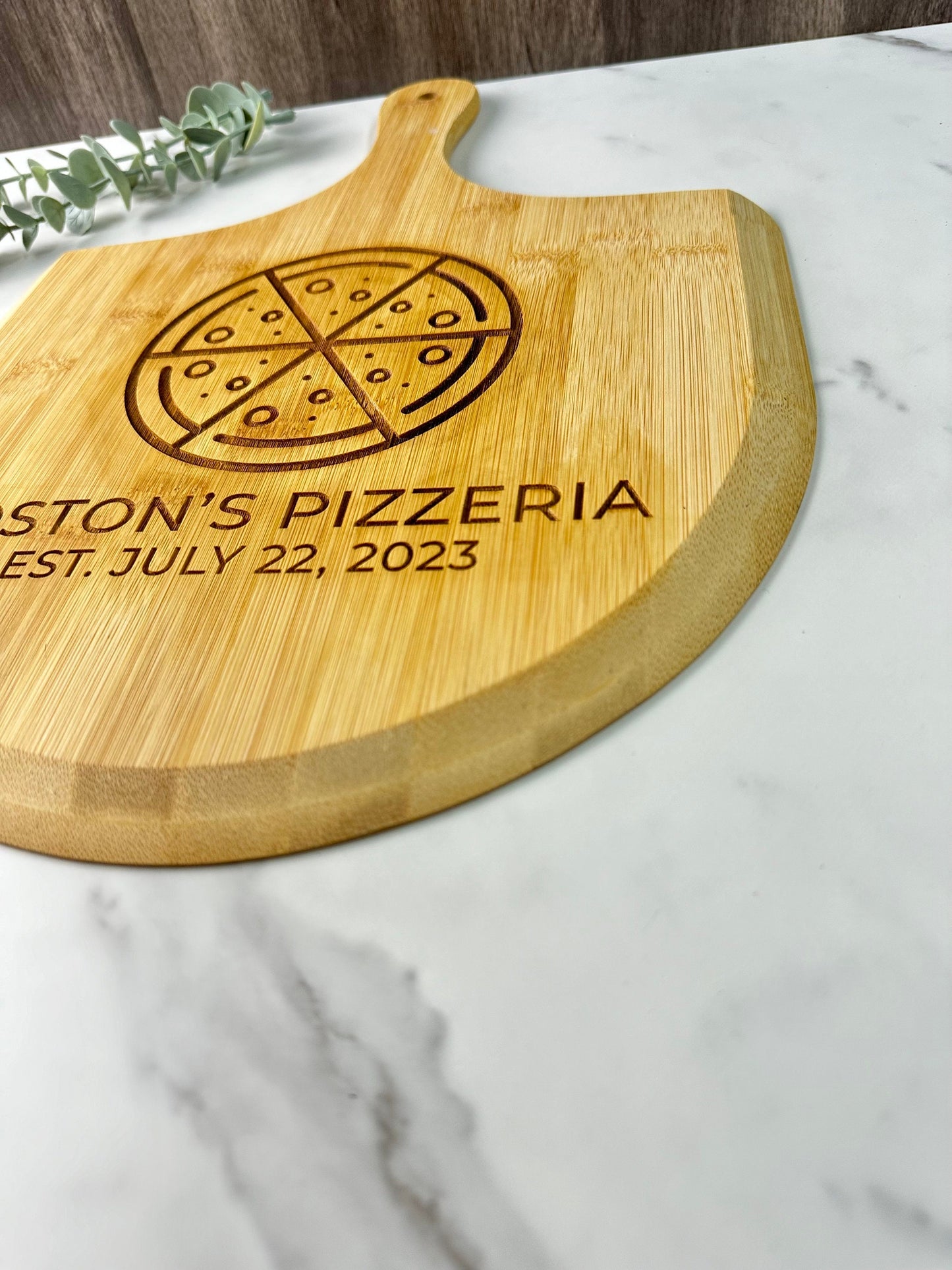 Personalized Pizza Peel Pizza Cutter, Pizza Stone Housewarming Gift, Custom Pizza Paddle, Engraved Pizza Server, Personalized Pizza Board