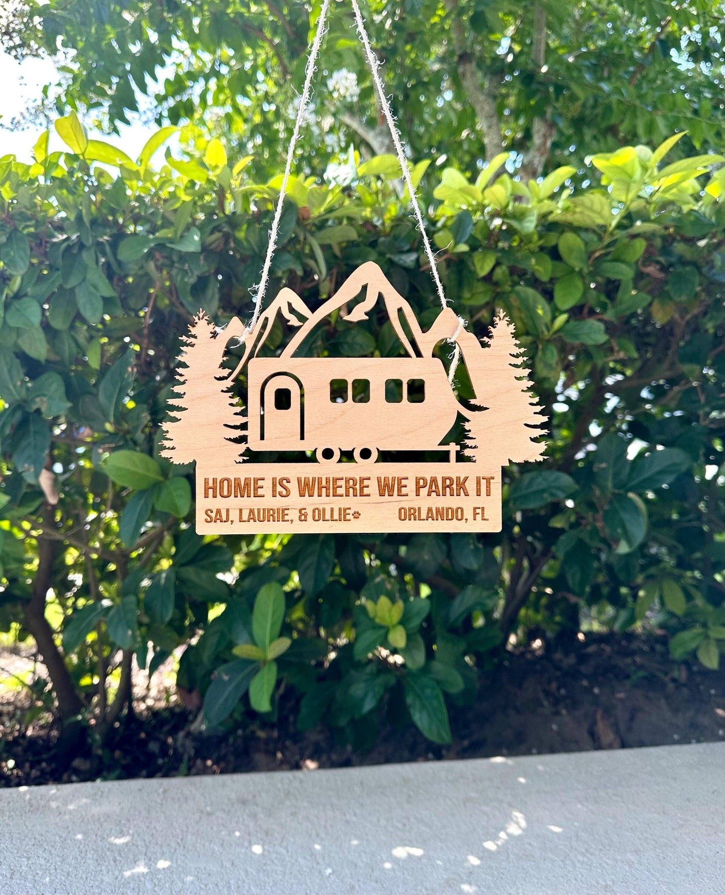 Customized Camping Name Sign