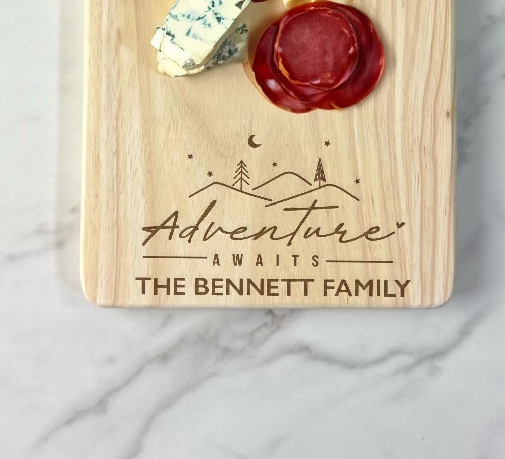 Adventure Camping Charcuterie Board Personalized