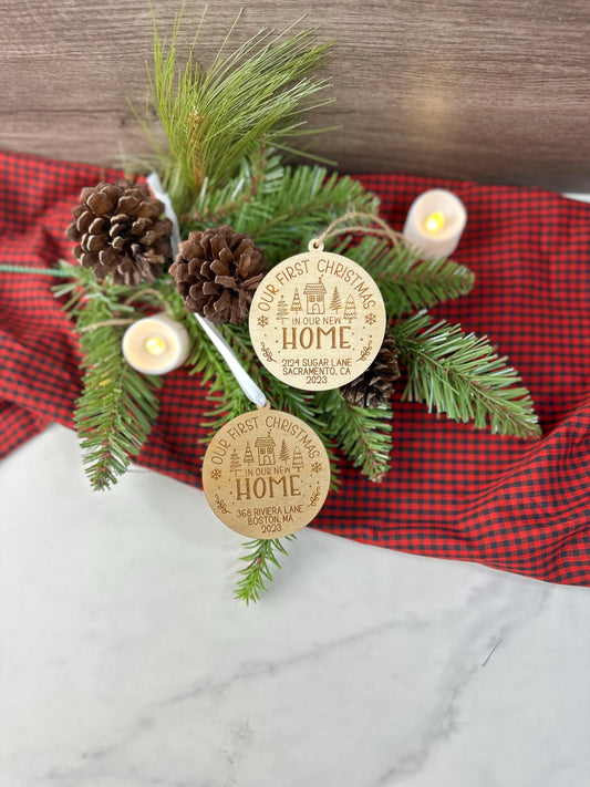 First Christmas in New Home Ornament, Custom Housewarming Christmas Ornament, Real Estate Agent Christmas Gift, Custom Christmas Ornament